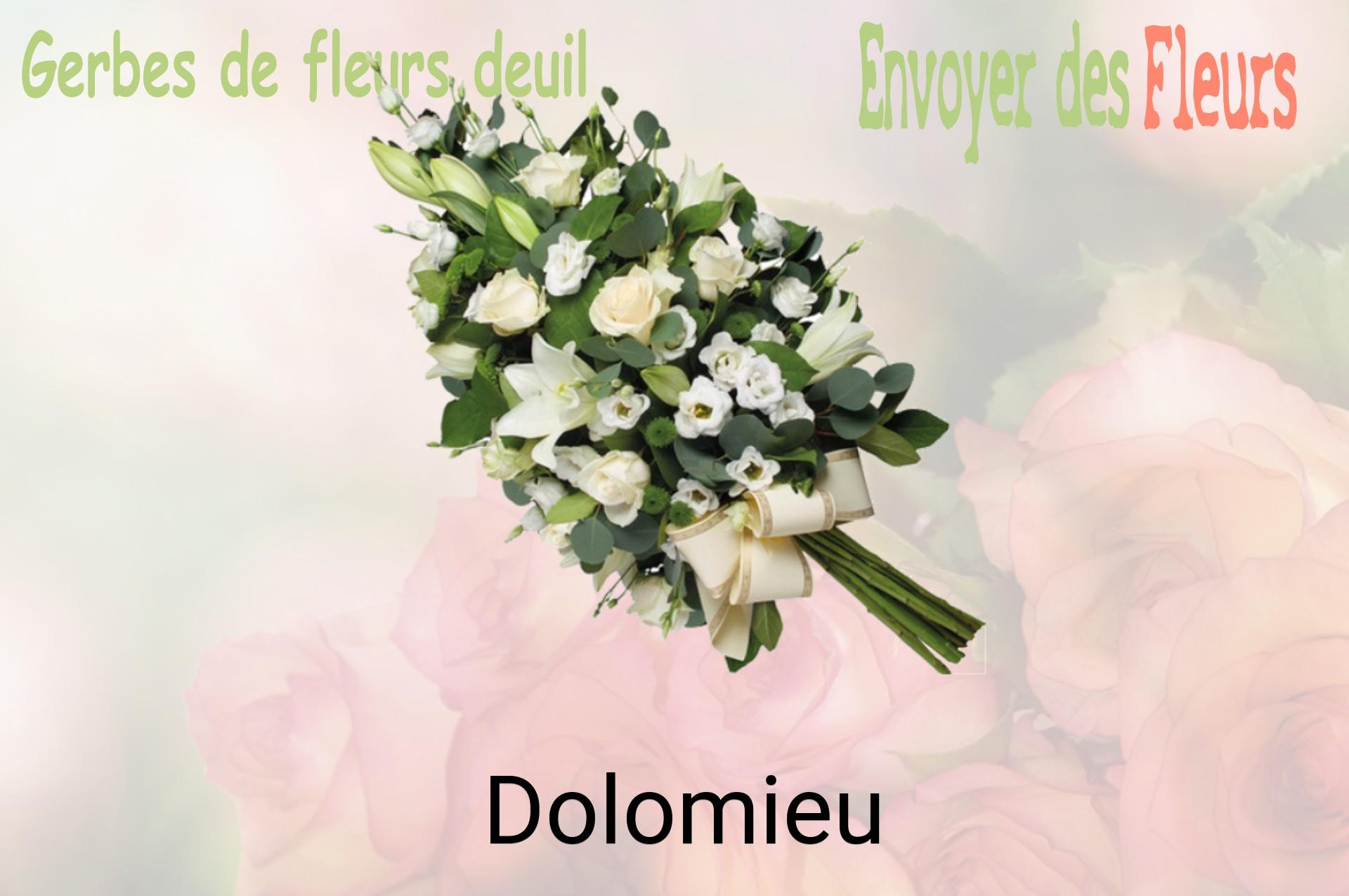 Gerbe de fleurs de deuil livrée à Dolomieu
